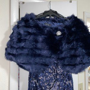 Navy Blue Shoulder Coat